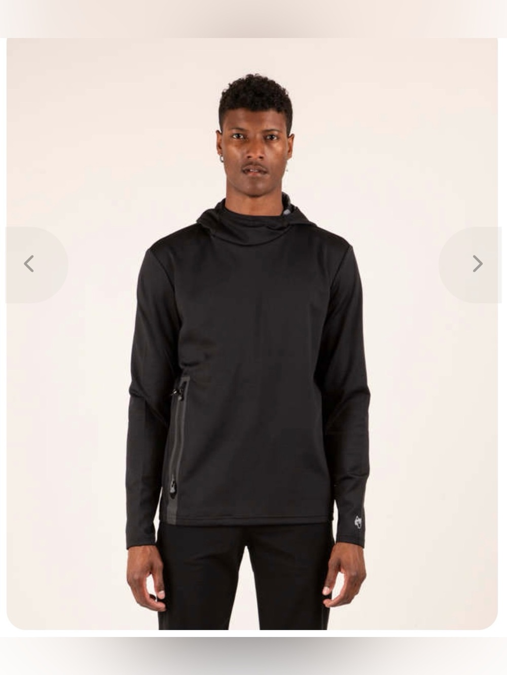 Greyson Mens Medium Cokato Hoodie Pullover Black Performance Golf Stretch